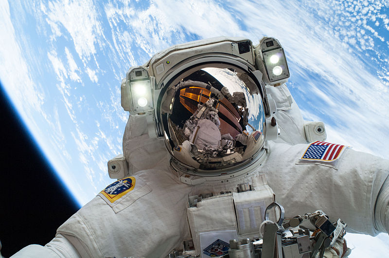 Astronaut on spacewalk